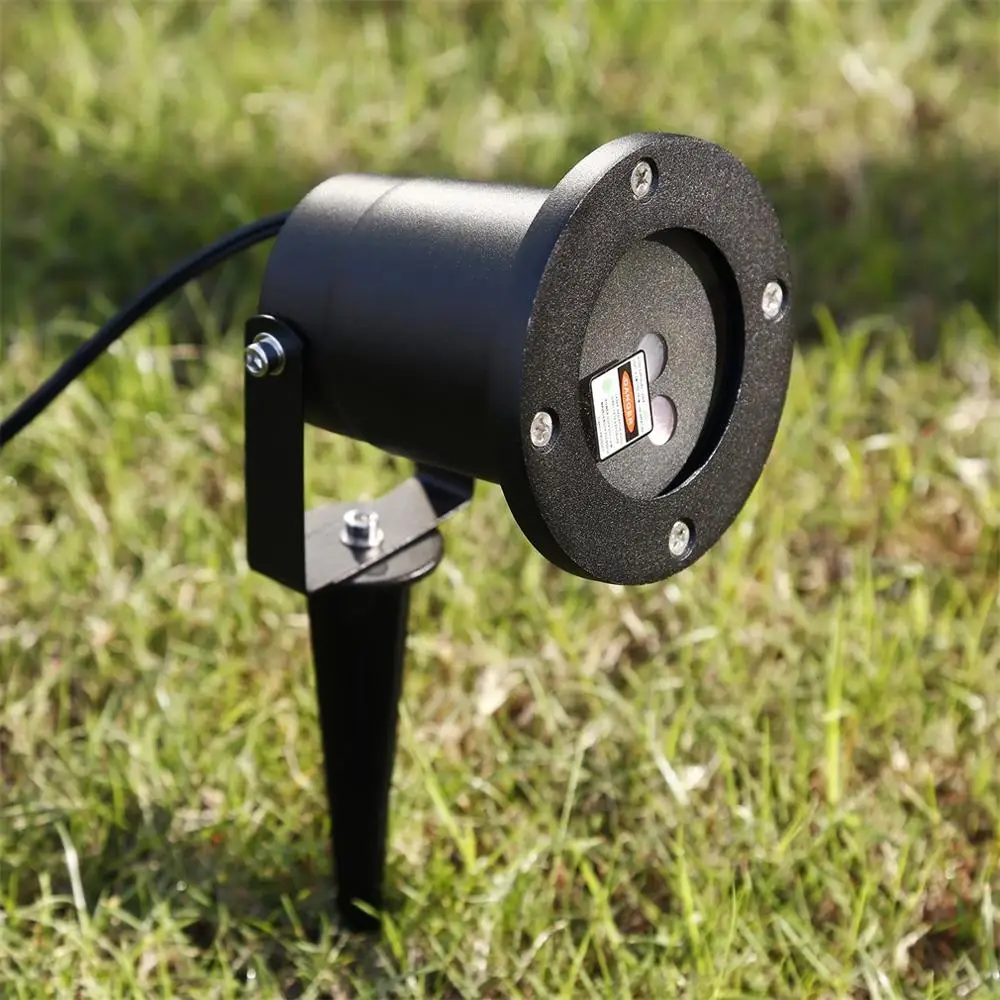 

Black Outdoor Lawn Lamp Red Green Dynamic Firefly Laser Projector & Starry Lawn Light Waterproof for Garden Holiday Christmas