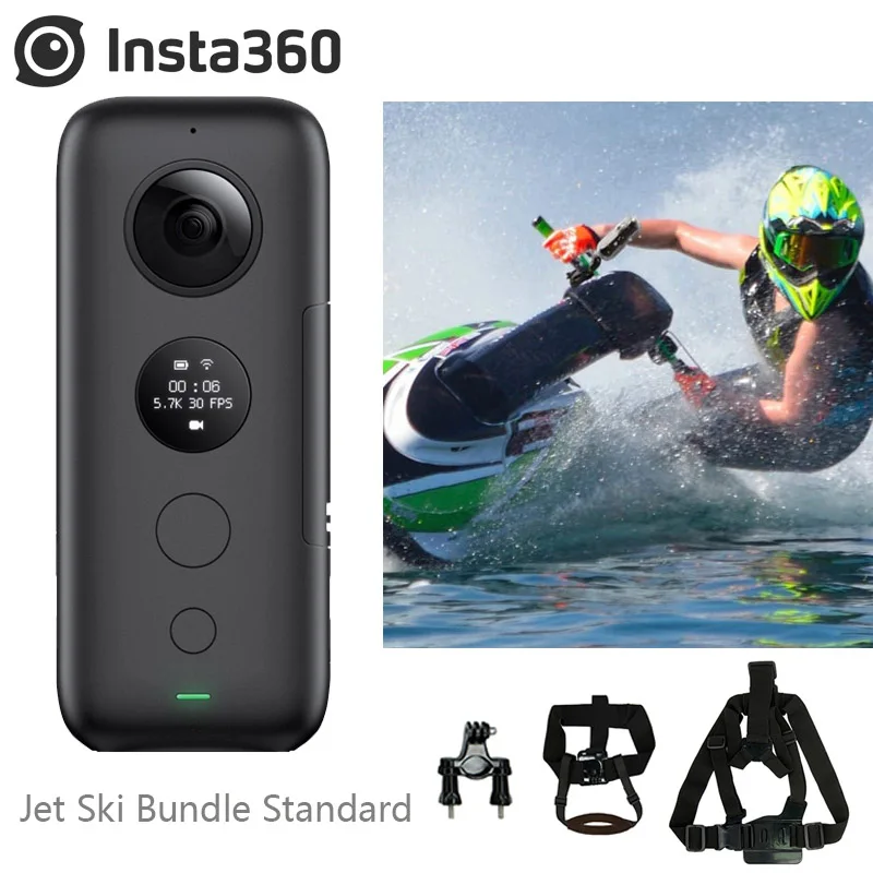 Insta360 ONE X 18MP 5,7 K фото экшн-камера с поддержкой Wi-Fi kiteboard, чехол для Гидроцикла - Цветной: Jet Ski Standard