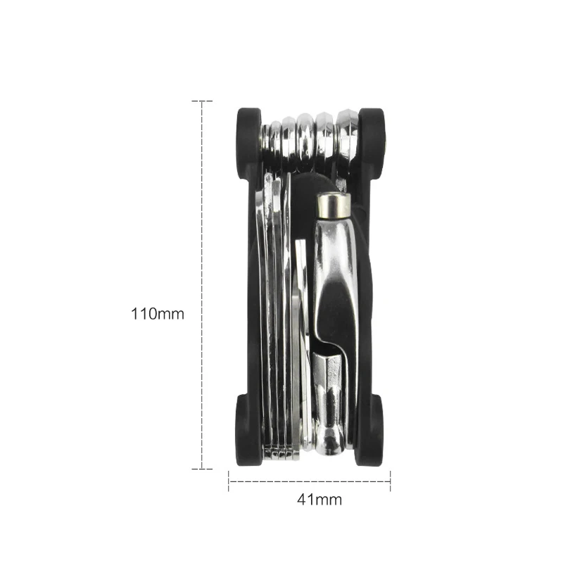 17 in 1 Bicycle Repair Tool Hexagon Screwdriver Wrench Set Safety Knife Chain Rivet Remover Kit