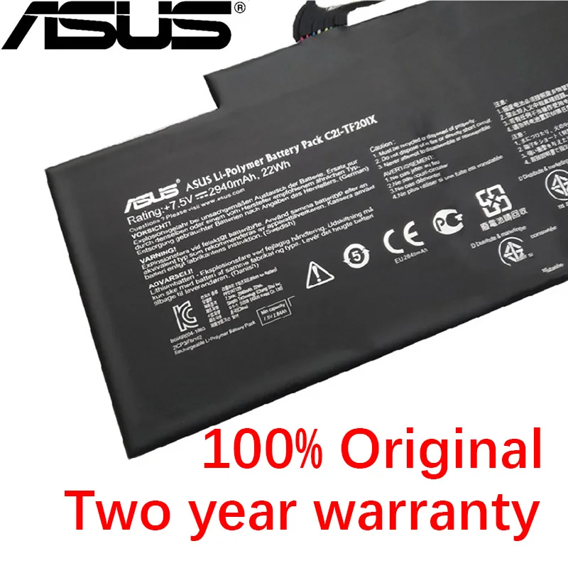 ASUS оригинальные 2940 мА/ч, C21-TF201X планшет Батарея для ASUS TF300 TF300T TF300TG TF300TL C21-TF201X 7,5 V 22Wh