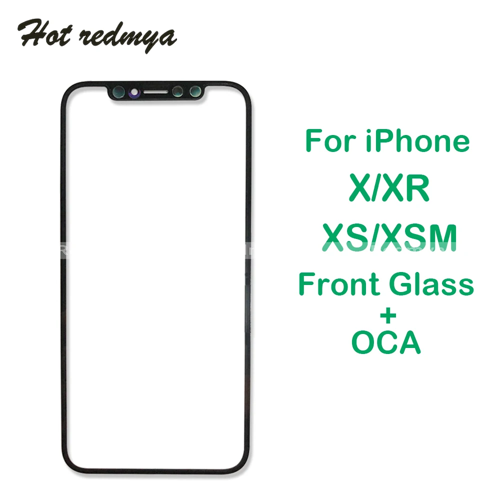 

LCD Screen Front Glass with OCA For iPhone X XS Max XR Glass Touch Lens Outer Panel Repair Replacement Parts