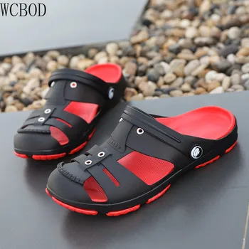 

WCBOD Hot Men Sandals Crocks Summer Hole Shoes Men Croc Shoes Beach Sandals for Men Crocks Slipper Graffiti Clogs Men Shoes