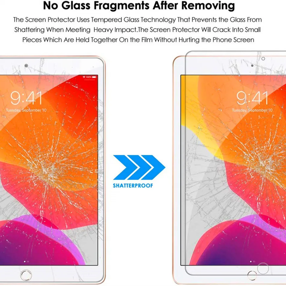 2 шт закаленное стекло для iPad 10,2 Защита экрана для Apple iPad 7 7 поколение A2200 A2198 A2232 Защитное стекло для планшета