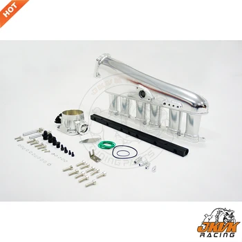 

JKVK RACING Billet Intake Manifold For Supra 1JZ 1JZGTE 90mm 90mm Throttle Body with 6 injector Turbo Intake Manifold Kit