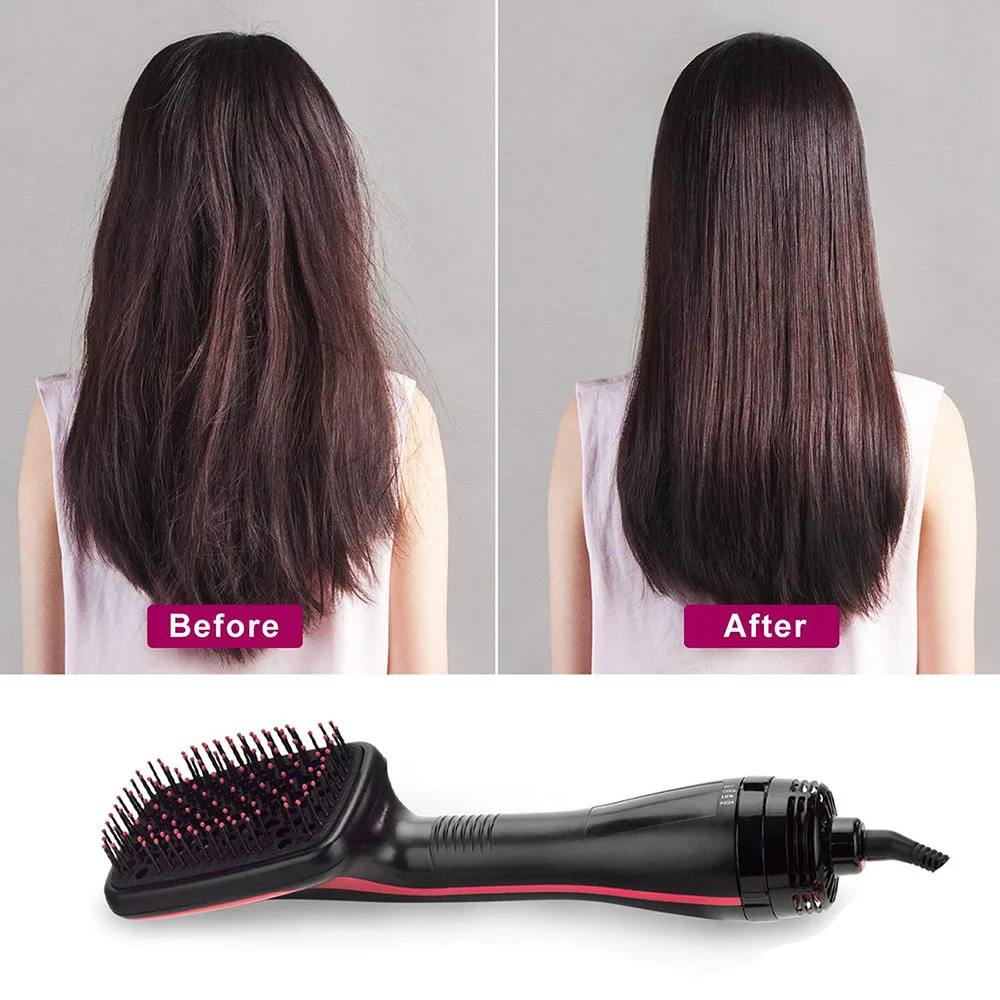 New Upgraded 3-IN-1 Hair Dryer Brush Electric Straight   One-Step   And Styler for Straightening Ion Blowdryer 4