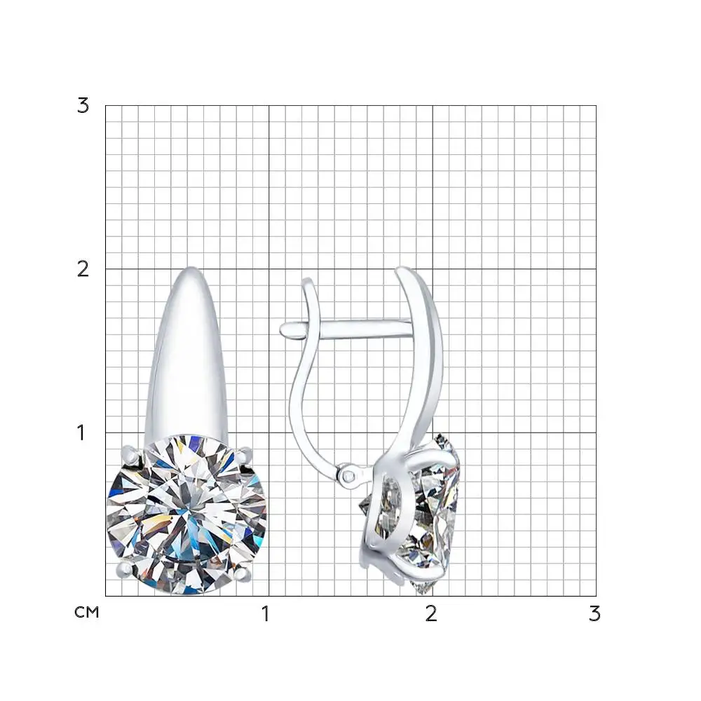 SOKOLOV Silver earrings with cubic zirconia