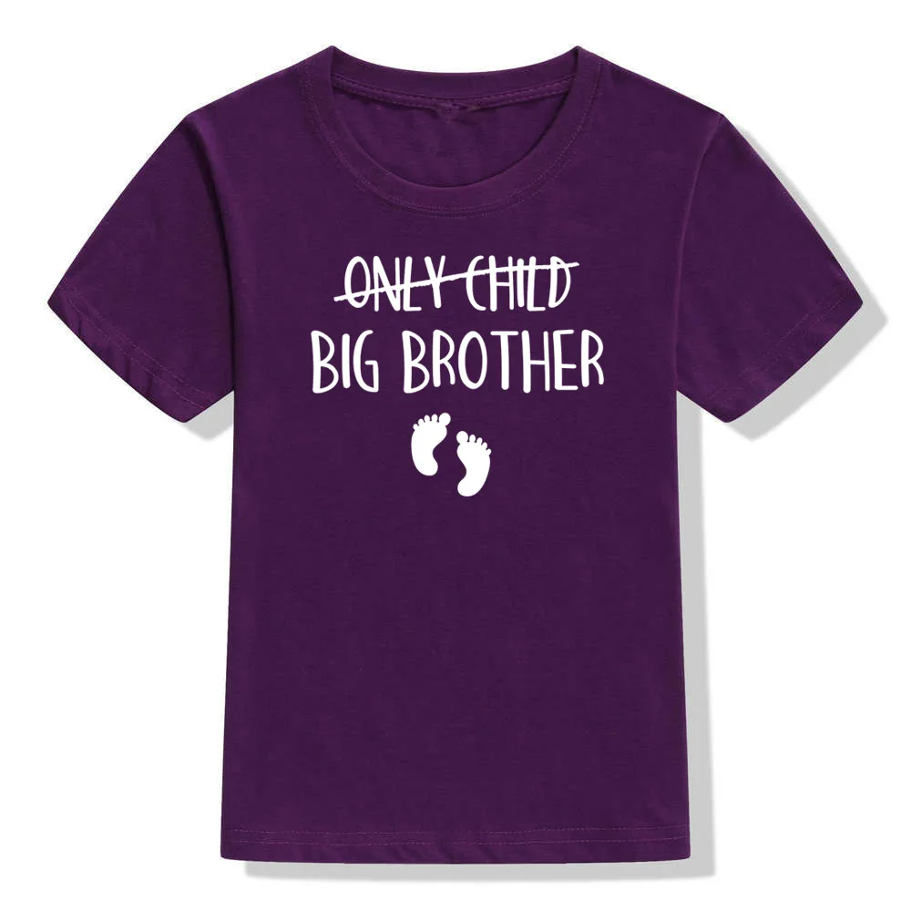 Только Детская футболка с сообщением «большой брат-быть беременным»; забавная футболка с короткими рукавами для мальчиков; повседневные футболки для детей ясельного возраста - Цвет: 51T4-KSTPP-