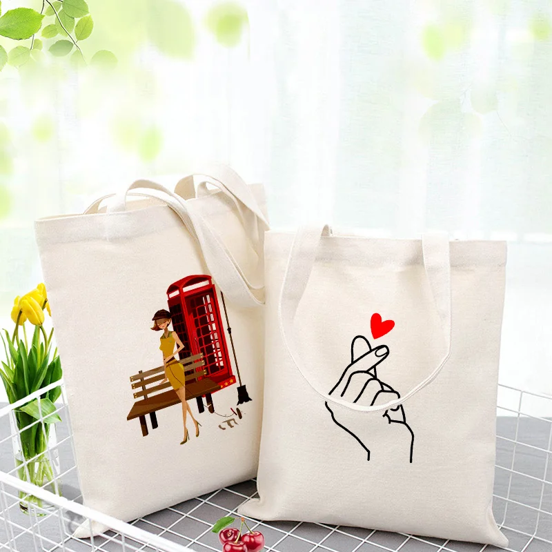 Иллюстрация вместительная сумка для покупок сумка на заказ Печать текстовый логотип DIY ежедневное использование экологическая многоразовая утилизация Холщовая Сумка