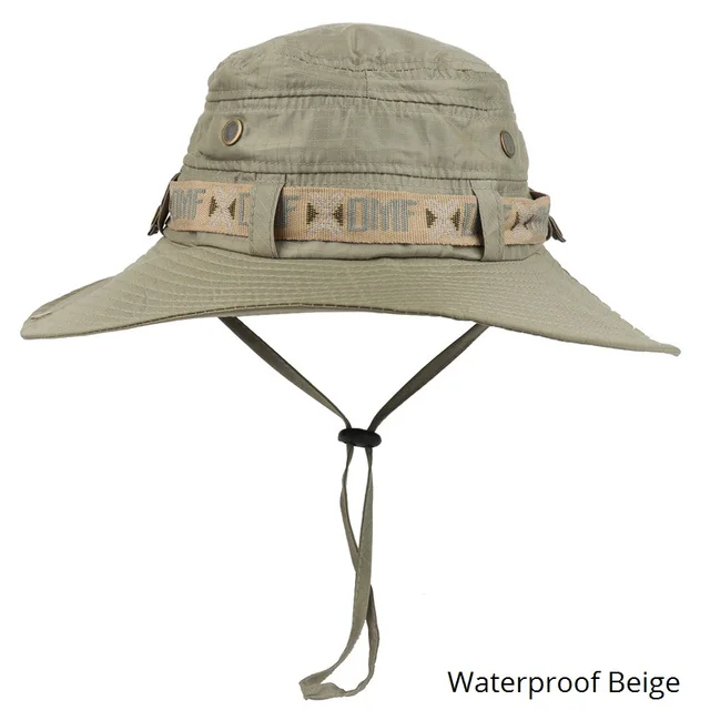 Roffatide Camo Mens Mesh Summer Military Bucket Boonie Hat Packable Outdoor Anti-UV Fishing Safari Sun Hat 