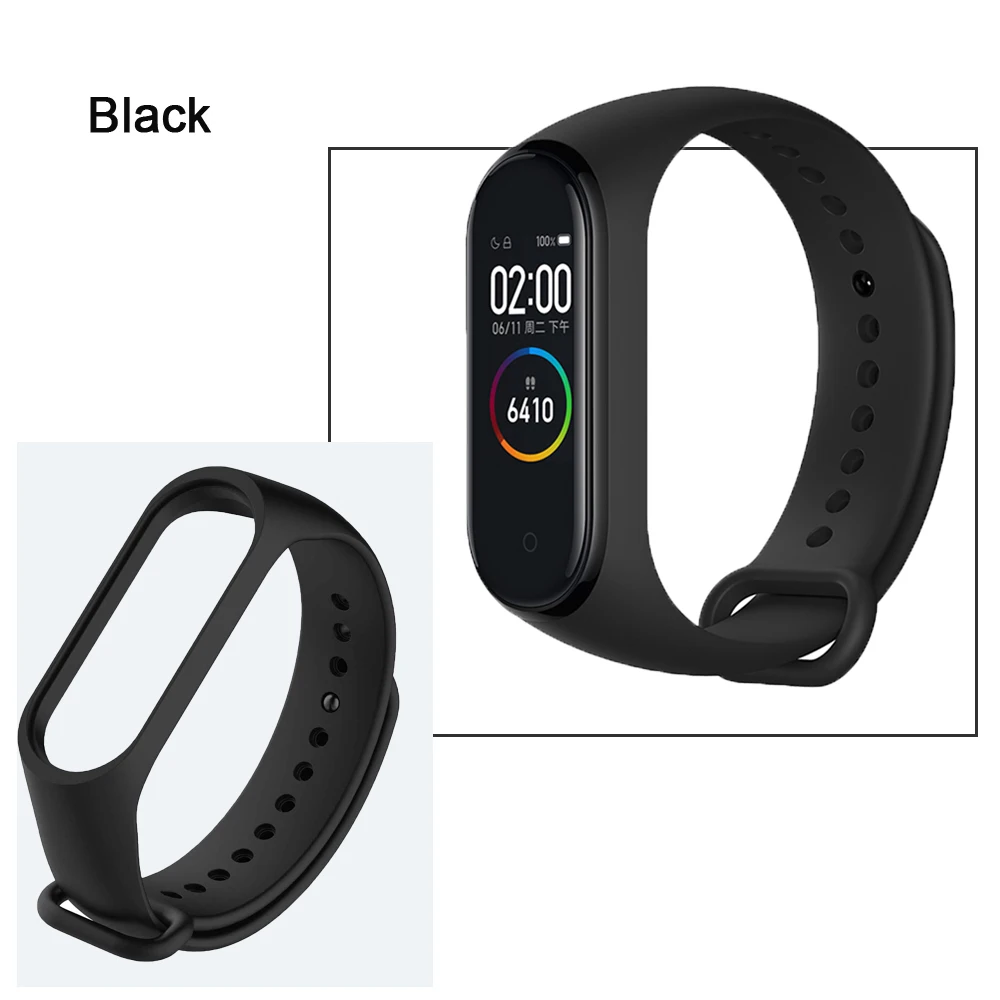 Mi Band 3 4 ремень ремешок на запястье для Xiaomi mi Band 3 4 спортивный силиконовый браслет для mi Группа 4 3 Band4 Смарт-часы с браслетом