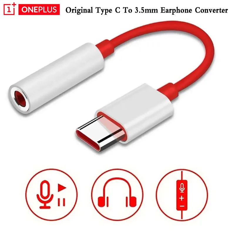 Оригинальный переходник для наушников OnePlus 6T 8T 7 Pro usb Тип C на 3 5 мм Aux аудио 8/8 Nord usb-c