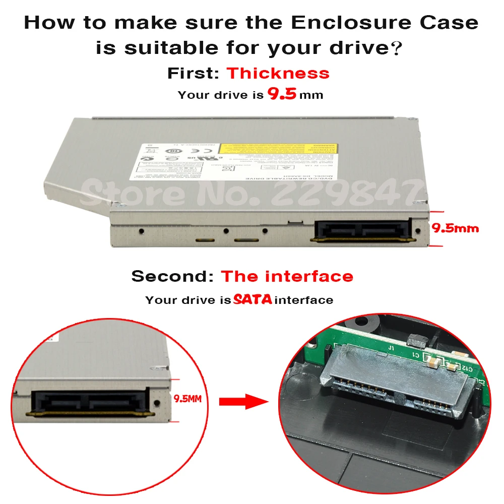 ̺  Ʈ ƮϿ   Ŭ DVD CD ̽, USB 3.0 SATA   ̺ ̽ ŰƮ, 9.0mm, 9.5mm, 12.7mm