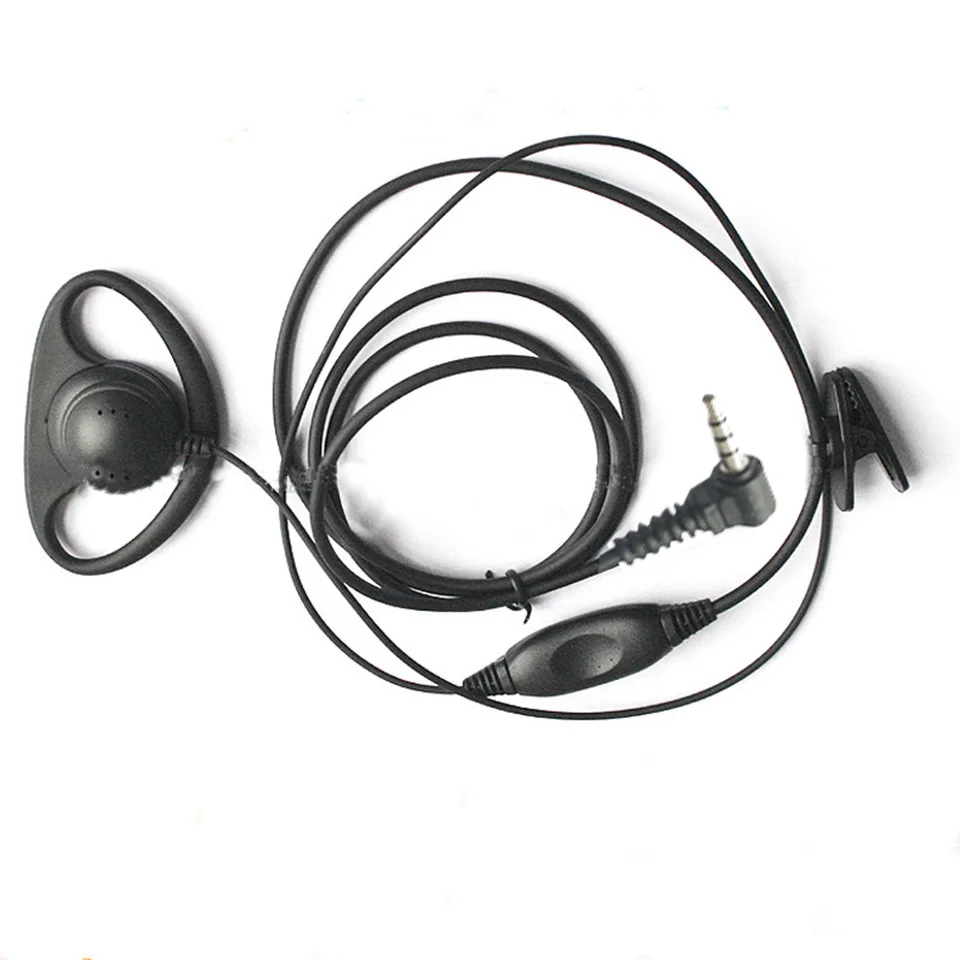 Walkie Talkie D shape headphone Mic PTT Headset For VERTEX YAESU VX-3R/5R/10/110/132/168/210/300 FT-50/60R VX-150 VX-110 FT-60
