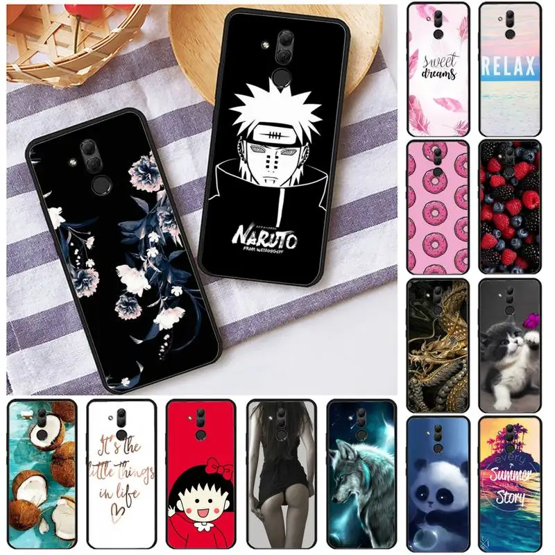 

Anime Naruto Animal Wolf Cat Panda Sexy Woman cover shell Phone Case For Huawei P mate 20 30 40 lite pro honor 8x 10i