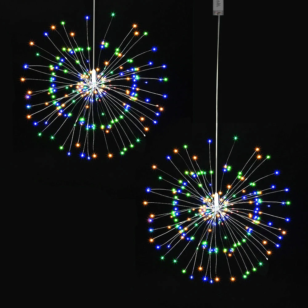 Фейерверк светильник 120LED с дистанционным управлением, сказочный светильник, сказочный светильник, гирлянда для сада, двора, Ландшафтная лампа, супер яркий USB