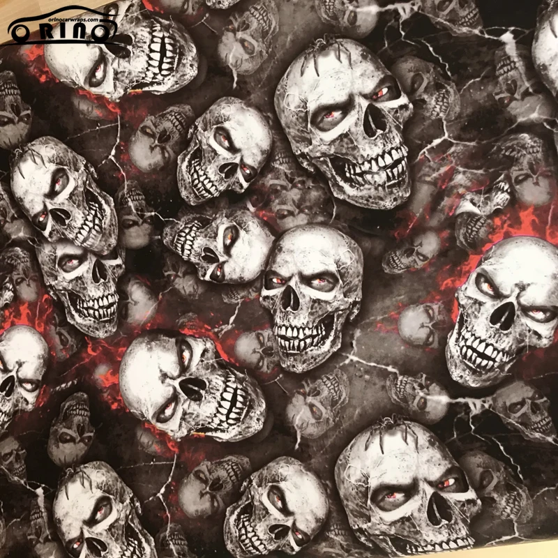 Skull Sticker Bomb Wrap Film-6