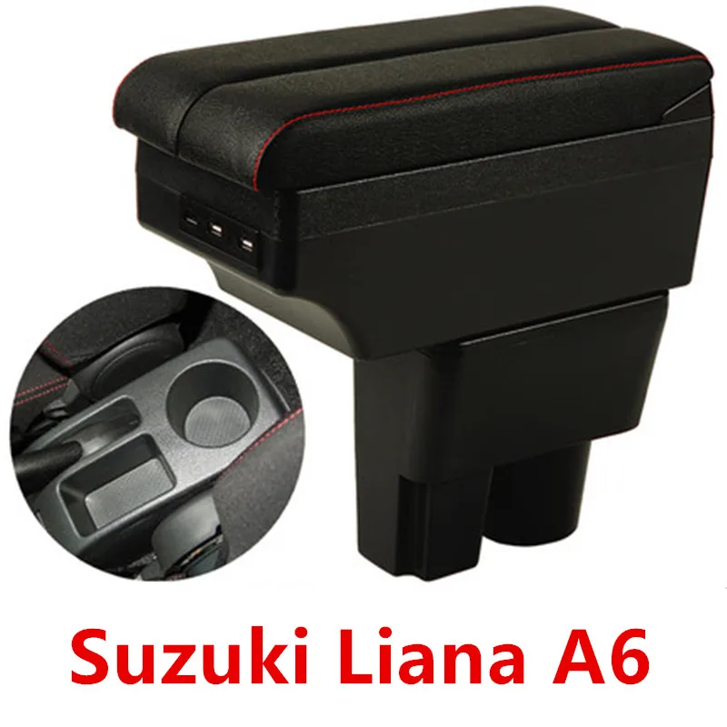 Для Suzuki Liana A6 подлокотник коробка двухслойный usb