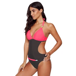 Sexy Women Splice Color Swimsuit Summer Beach Party Swimming Strap Swimwear Women Bikini