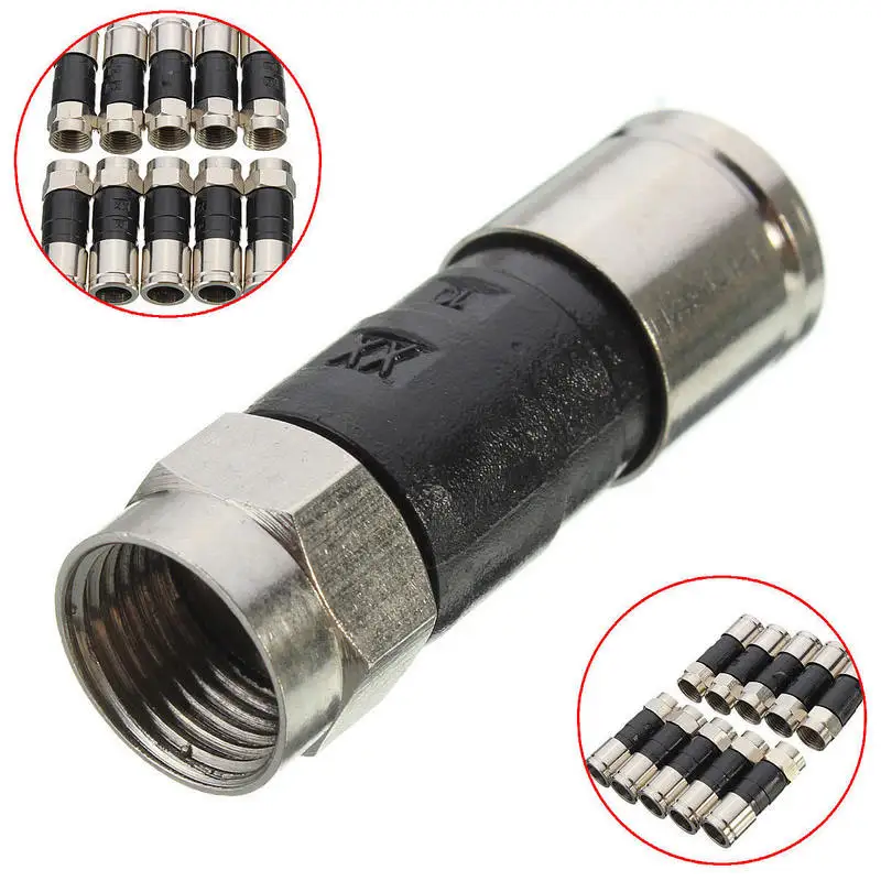 10 шт. Новое поступление RG6 F Тип сжатия 2,7 см Высокое качество оснастки уплотнение разъем для Sky спутниковый кабель Virgin 10 шт. Новое поступление RG6 F Тип сжатия 2,7 см Высокое качество оснастки уплотнение разъем для Sky спутниковый кабель Virgin
