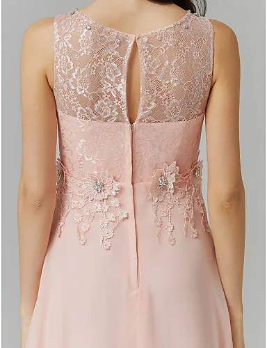Erosebridal розовое вечернее платье элегантные платья для вечеринки длинный кружевной лиф с молнией сзади шифоновое вечернее платье длинное