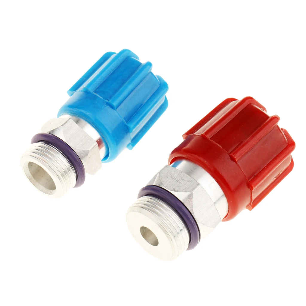 2 Sets Universal Car Air Conditioning Service Cap & Valve Cores Rapid Seal Kits