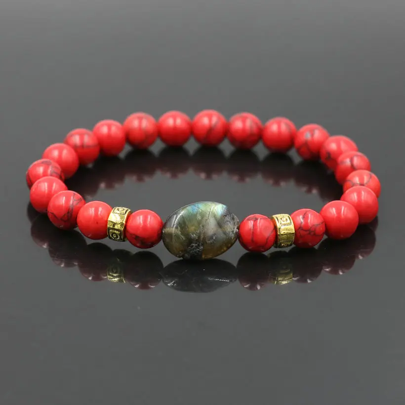 Top Quality Men's Bracelet Hematite Stone Labradorite Moonstone Beads Bracelet For Women Buddha Bracelet Jewelry Gift Tobilleras - Image 3