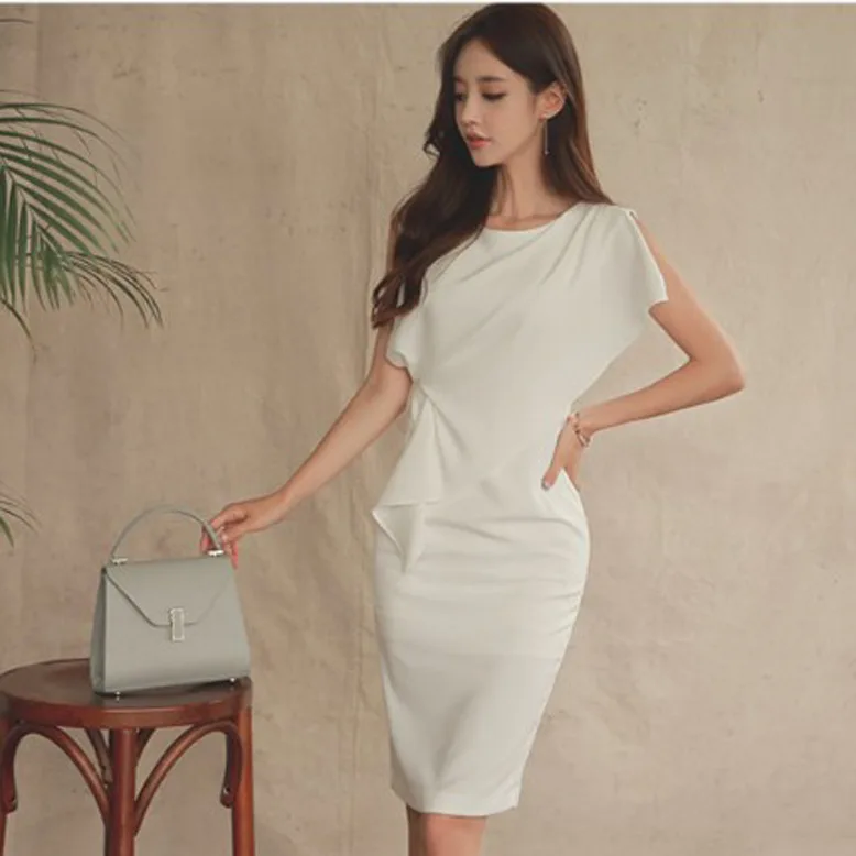 

Dress 2017 Summer Wear New Style Debutante Elegant Irregular Sheath Slim Fit WOMEN'S Dress