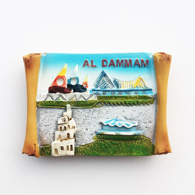 Asia Saudi Arabia Tourist Souvenir Crafts Refrigerator Magnets Fridge Magnet Tourist Souvenirs Magnetic Stickers