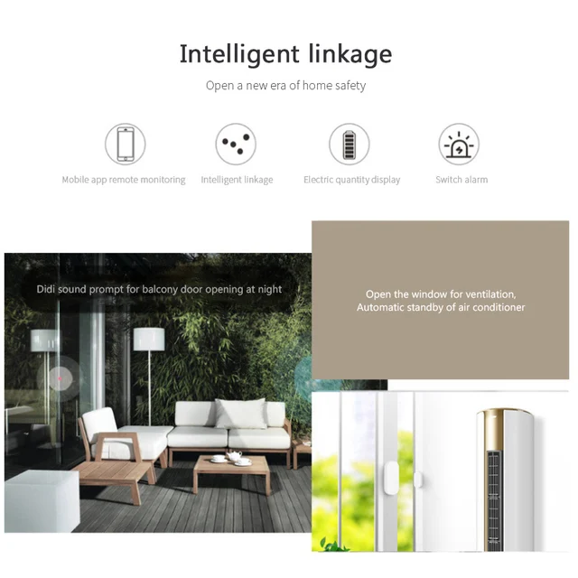 Tuya Smart Wifi Door Sensor Detector Home Security Alarm Smart Life APP Control Window Door Sensor Support Alexa Google Home 4