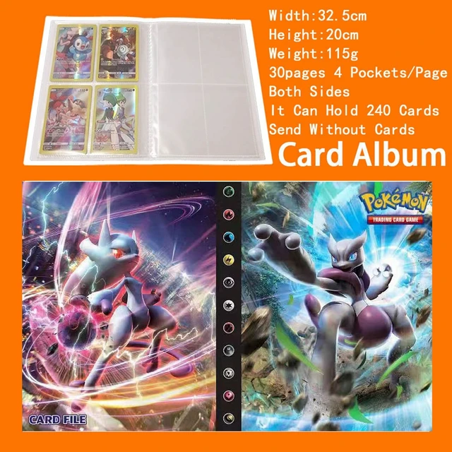 240pcs Album Pokemon Playing Game Card Holder Binder Cartoon Anime Map Card Book Folder Loaded List Collection Kids Boy Toy Gift 4