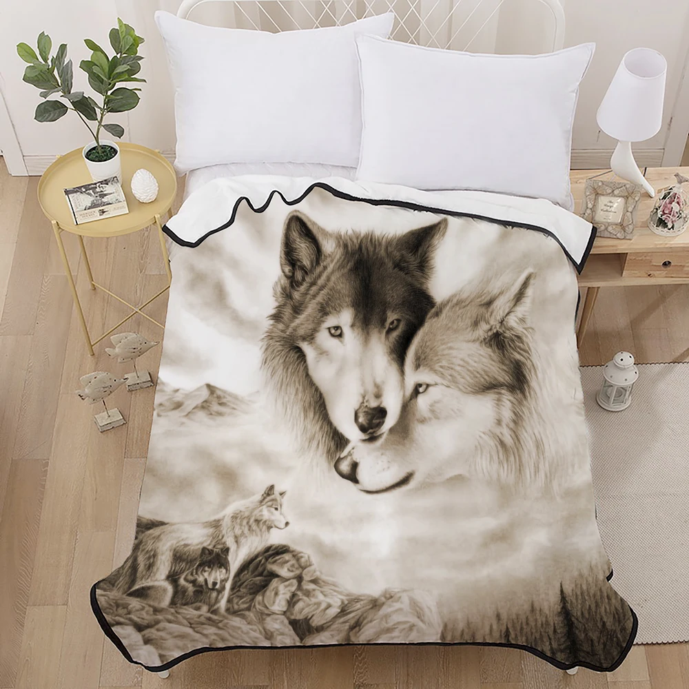 

Wolf Blanket 3d print Throw Blankets for Kid Adult Bed Sofa Throws Soft