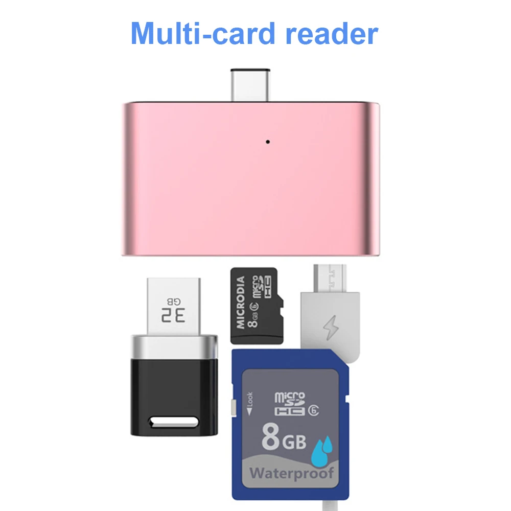 OTG usb type C концентратор с концентратором 2,0 TF SD кардридер Micro USB многофункциональный переходник для huawei samsung телефон USB-C концентратор ноутбук ПК