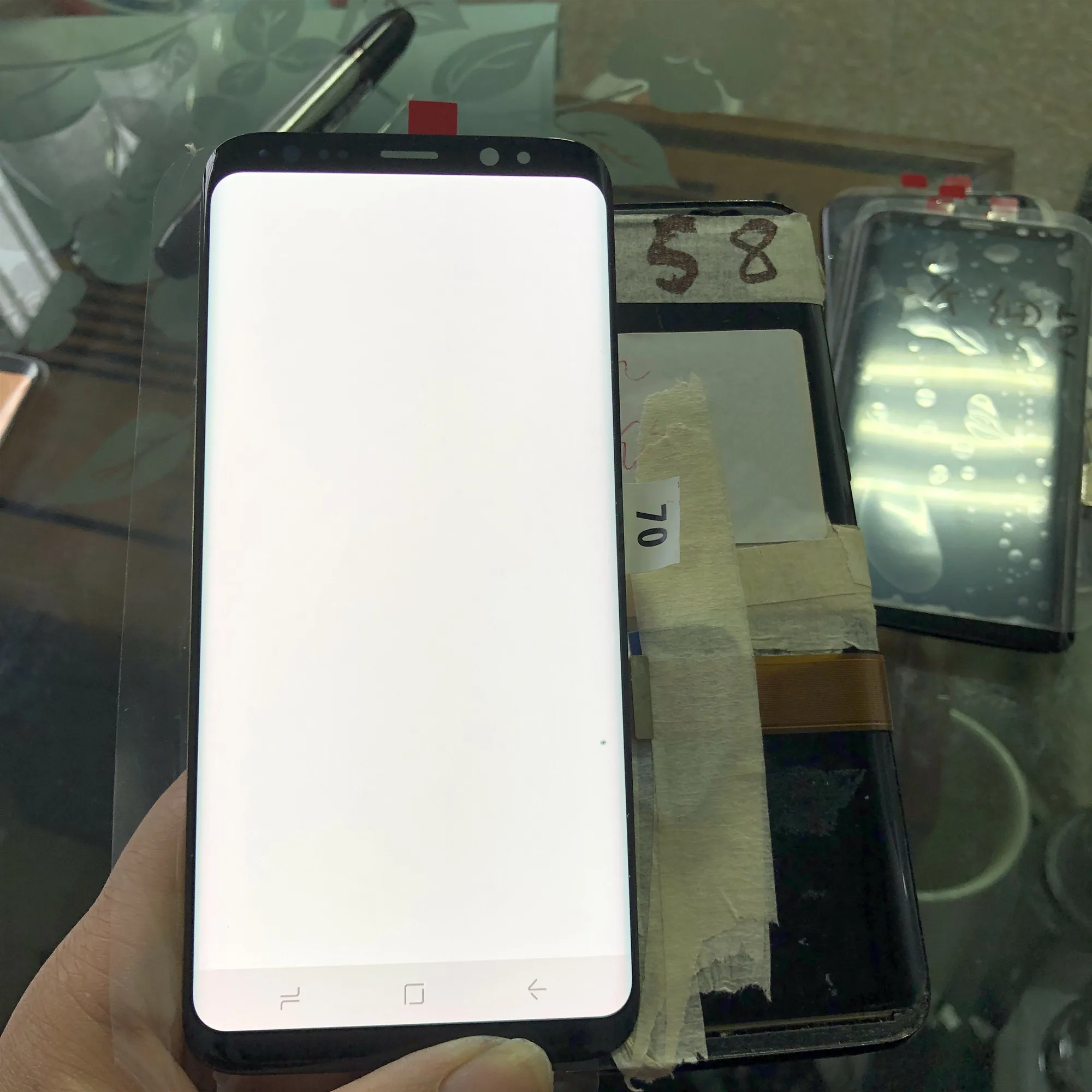 

100% Original Super Amoled LCD For Samsung S8 G950 G950U G950F Display Touch Screen Digitizer Assembly With Frame With Black Dot