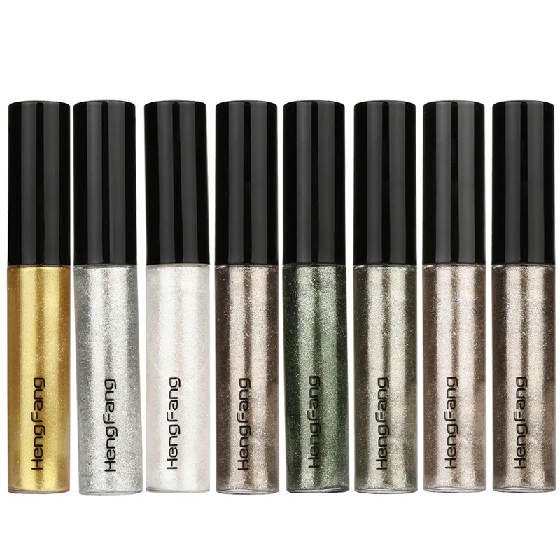 8 Color Liquid Eyeliner Glitter Pigments Metallic Smoky Eyeliner Eyeshadow Sparkling Liquid Eye Liner Makeup Cosmetics Tools