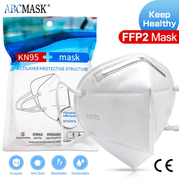 

5-250PCS adult FFP2 maske Facial Face Masks KN95 mask Safety Earloop fp2 KN95 Cover Mouth Dust Mask Nonwoven ffp2mask kn95mask