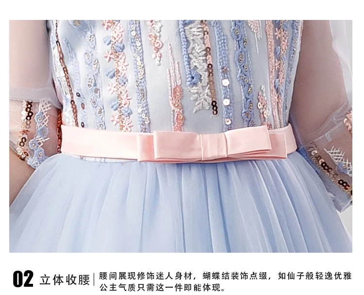 Детское платье длинные юбки платье принцессы рубашка с короткими рукавами г., осенний стиль, корейский стиль, цельнокроеное платье без рукавов для девочек