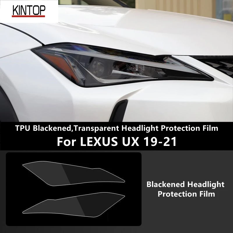 

For LEXUS UX 19-21 TPU Blackened,Transparent Headlight Protective Film, Headlight Protection,Film Modification