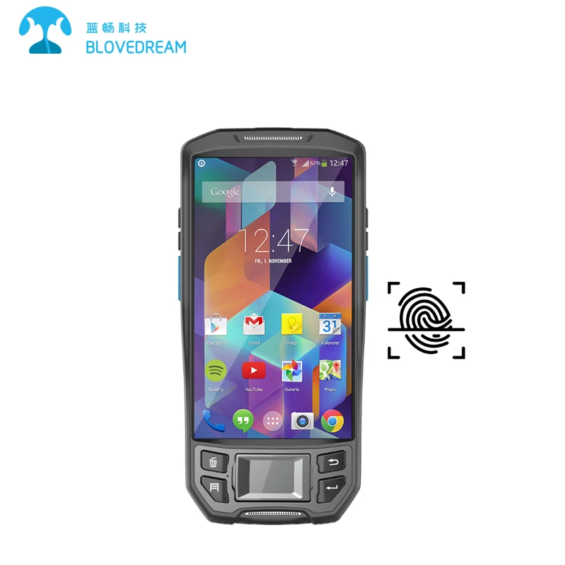 Портативный Android PDA с считывателем отпечатков пальцев беспроводной Bluetooth RFID