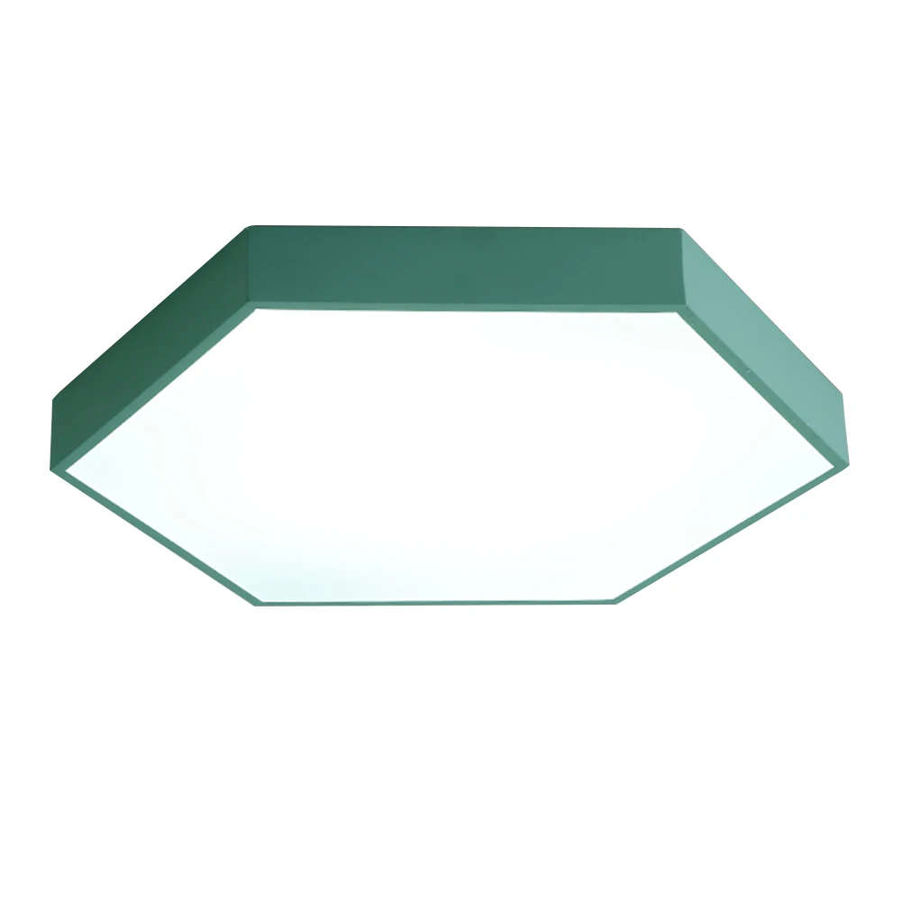 Европейский стиль, шестиугольник, внутреннее украшение, железный, ультратонкий, для спальни, крыльца, потолочный светильник, для дома, кухни, кабинета, поверхностного монтажа, светодиодный