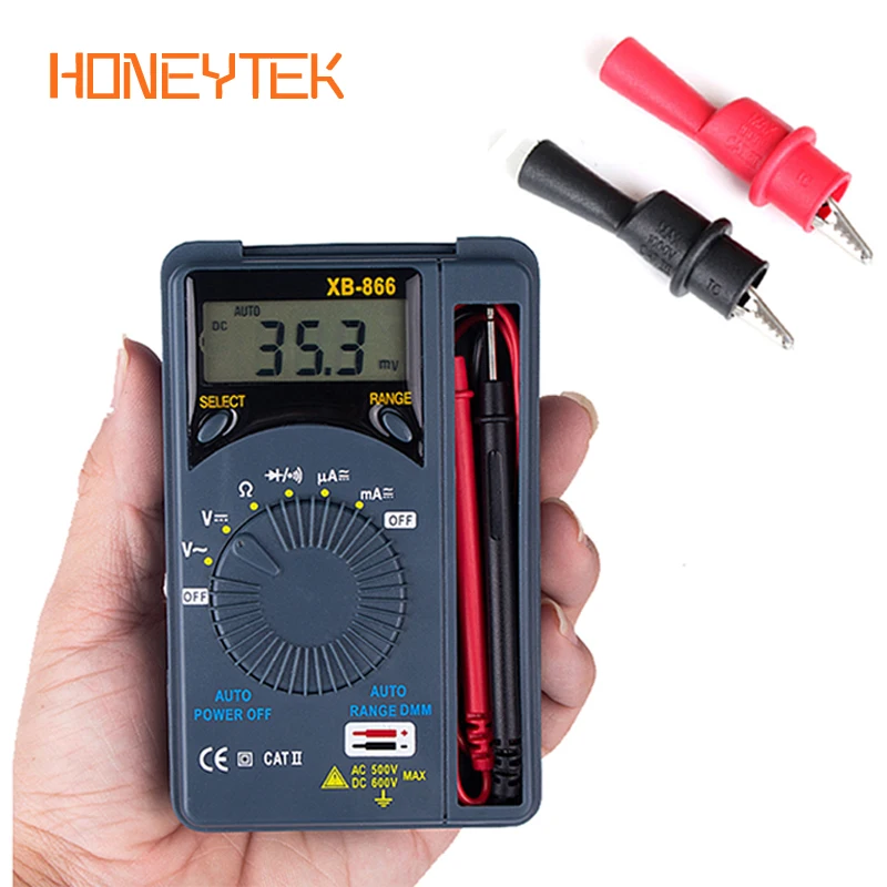 Цифровой мини мультиметр HONEYTEK измеритель переменного/постоянного тока