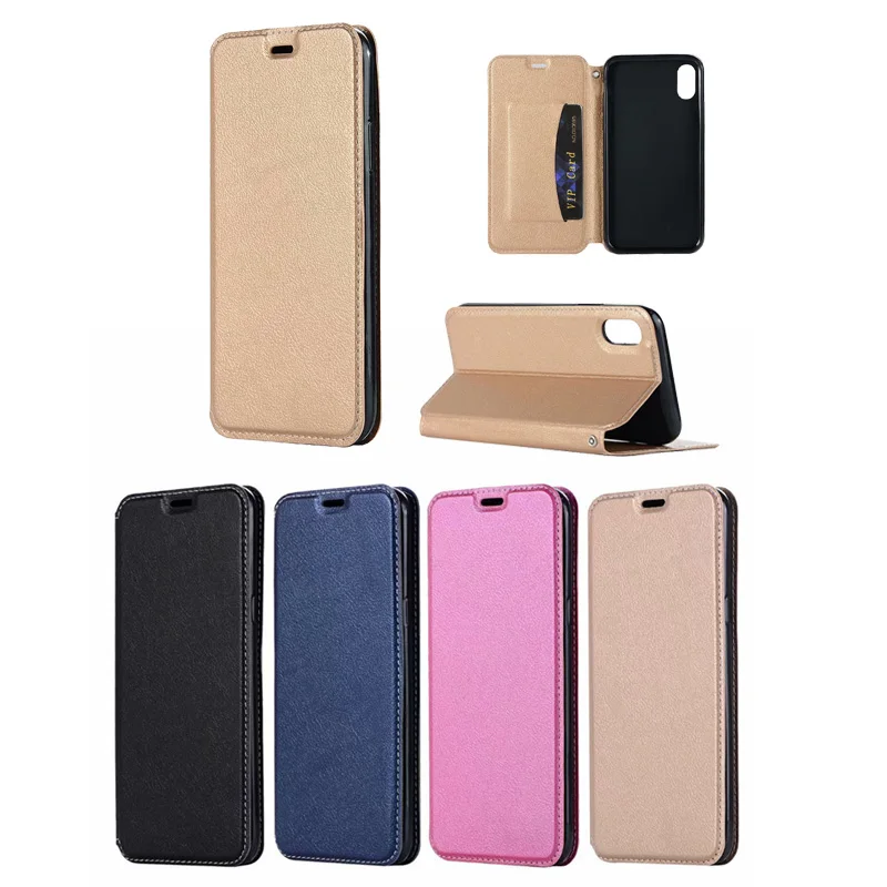 

Luxury flip PU leather Case for iphone XS XR XS Max Wallet Card Slot Cover for iphone 7 8 Plus X Stand holder shockproof Case