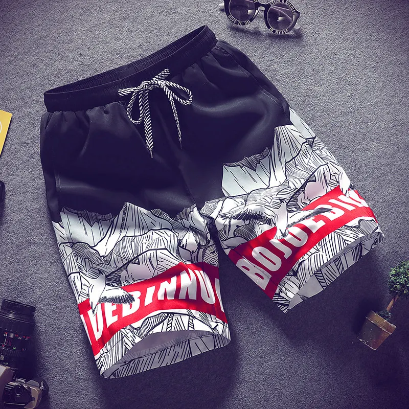 60% OFF LINGDENG 2019 Summer Casual Shorts Men Trousers Male Camouflage Fashion Flowers Print Straight Short Beach Mens Short