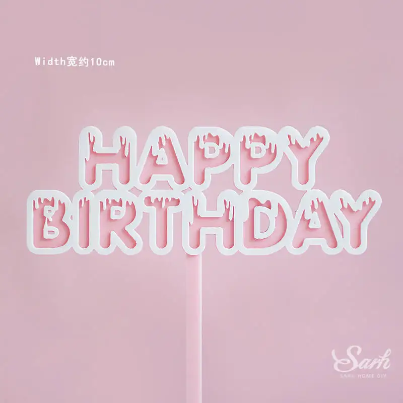 2pc birthday Бант декоративные ежики воздушный шар Eat Me шары Топпер для торта «С Днем Рождения» для свадебной вечеринки выпечки Радуга ребенок любовь подарок - Цвет: 2pc birthday