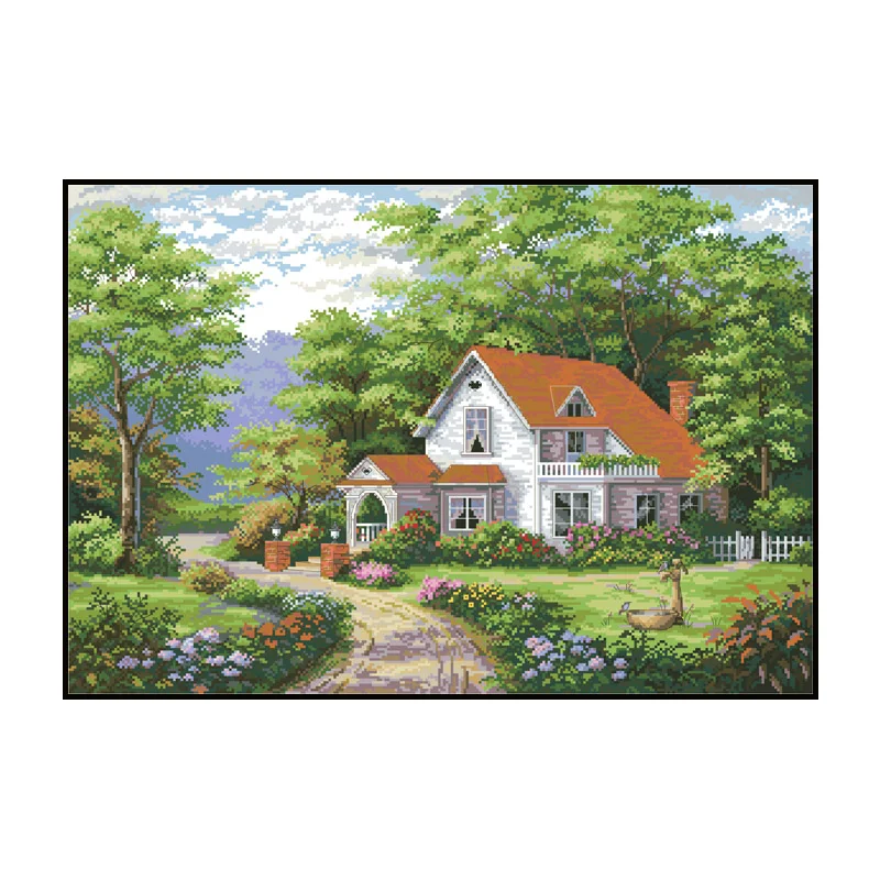 

Inquil Manor, Набор для вышивки крестиком, неспечатный холст, 11CT 14CT, рукоделие, вязание, домашний декор, картины