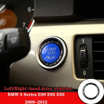 

Carbon Fiber Engine Start button Frame Cover Trim Protection Decorative Trim For BMW 2009-2012 E90 E92 E93 Car Sticker