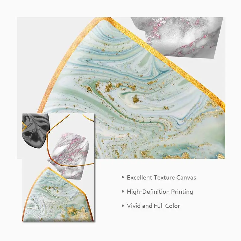 JC125-3幅.金色几何抽象-1