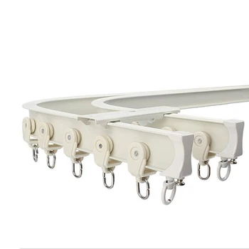

Curtain rail White Modern style Visible Track Nano Silencer Curtains accessories Plastic Bendable Curtain track
