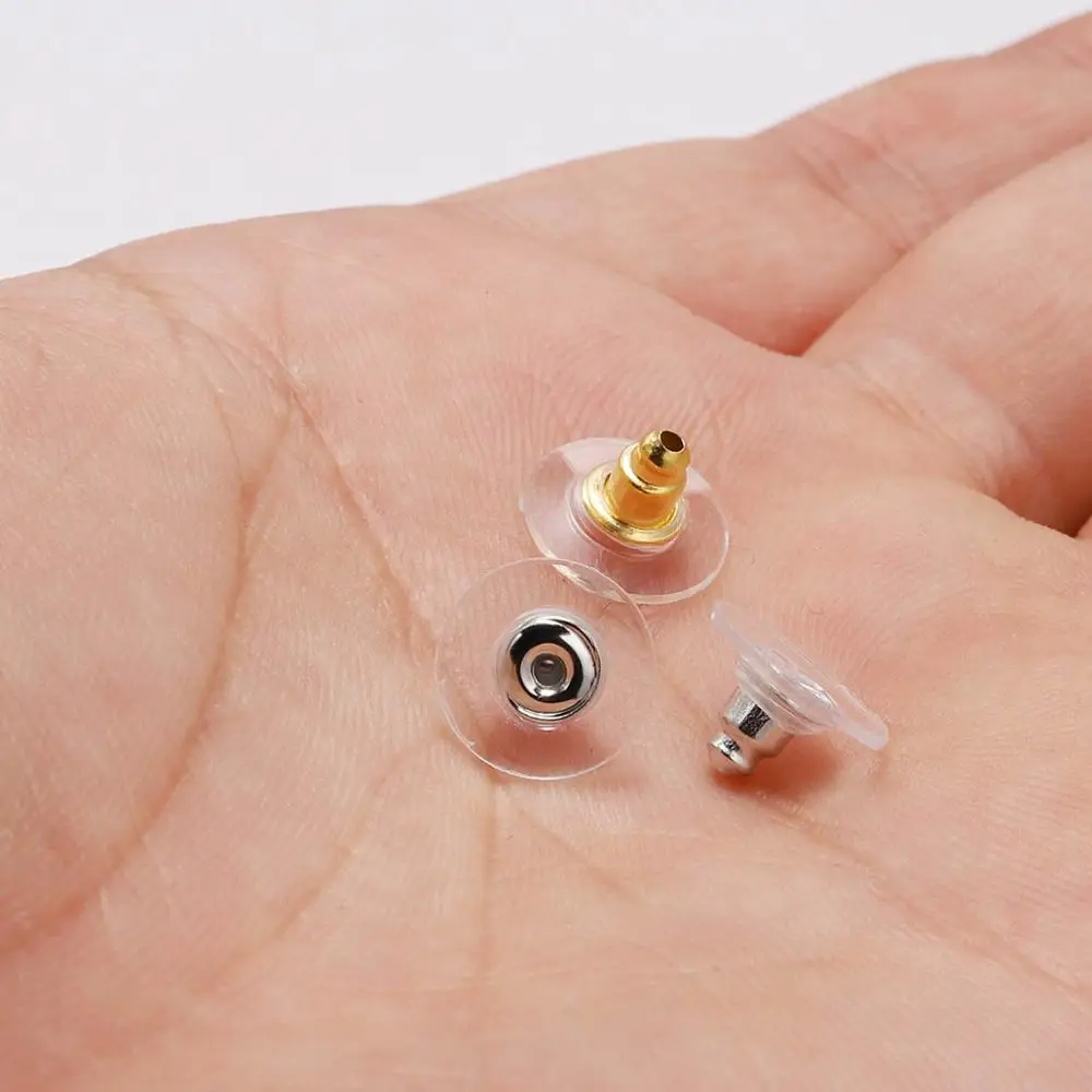 Wholesale 300PCS Soft Earrings Backs, Clear Silicone Earring Back Stoppers,  Ear Nuts Stud Back Earrings Backing Findings 