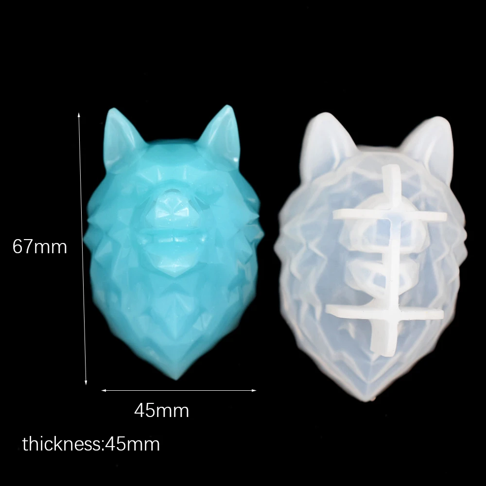 wolf 1 шт. силиконовая форма 3D животное волк Лев шимпанзе ремесла ручной работы DIY ювелирных изделий эпоксидной смолы формы - Цвет: wolf