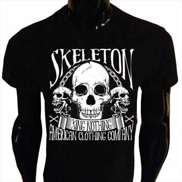 King Nothing футболка Uomo S 5XL Serigrafato Scheletro Американский K01|Футболки| |